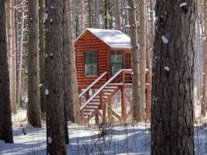 Sitting cabin.