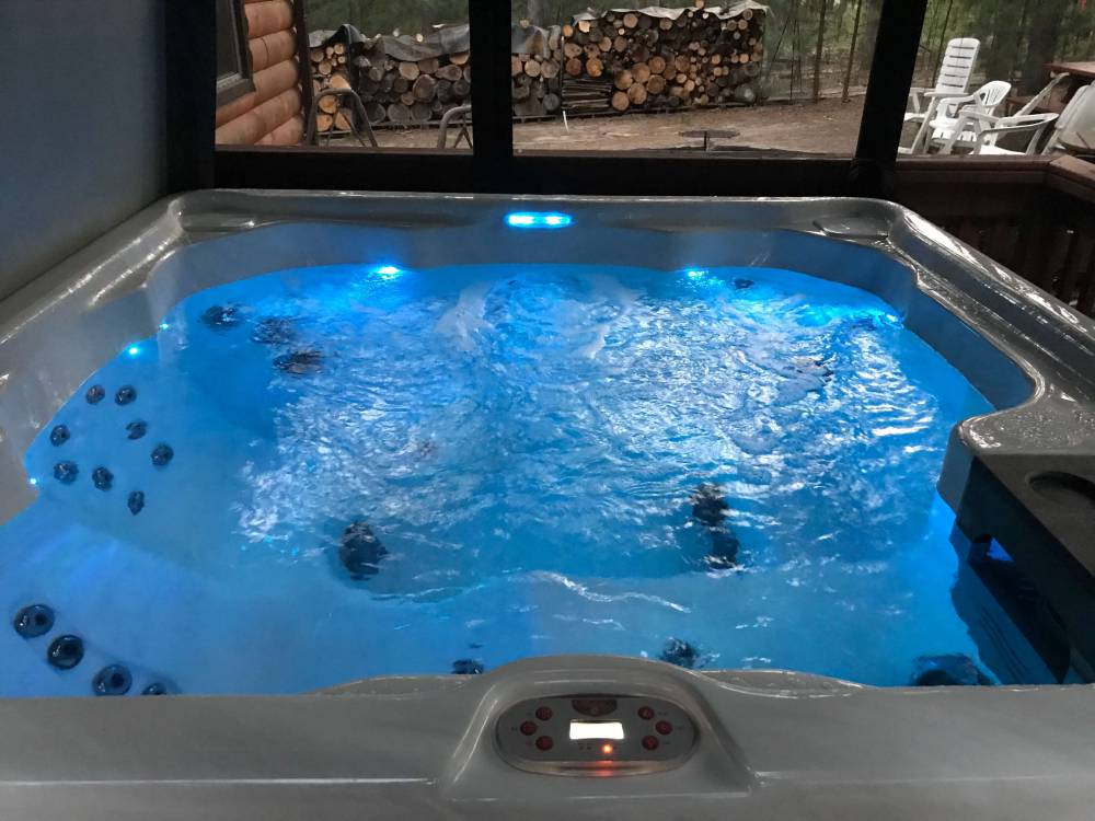 Hot tub on the resort.